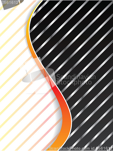 Image of Metallic stripes with orange waves