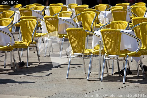 Image of Cafe tables in Venice