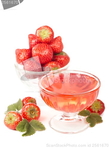 Image of bowl with strawberries and jelly