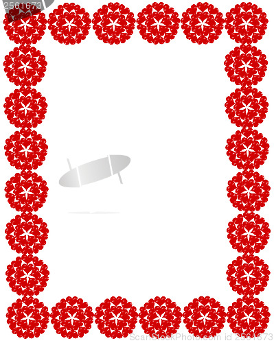 Image of frame from the red Ukrainian patterns