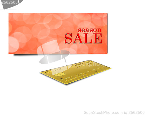 Image of inscription sale and credit card