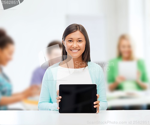 Image of businesswoman or student with tablet pc