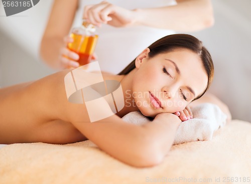 Image of beautiful woman in spa