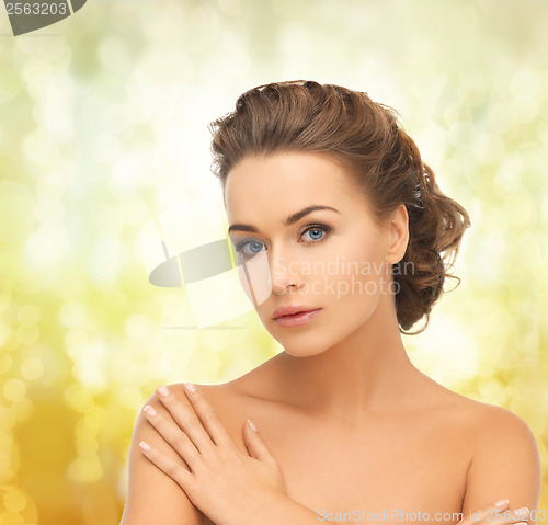 Image of beautiful woman with updo