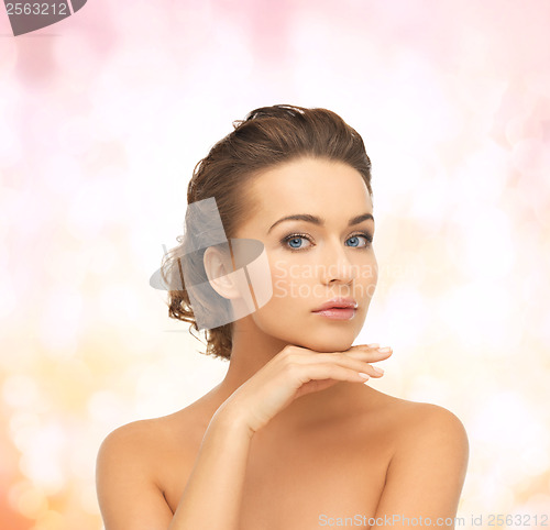 Image of beautiful woman with updo