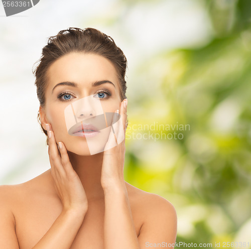 Image of beautiful woman with updo
