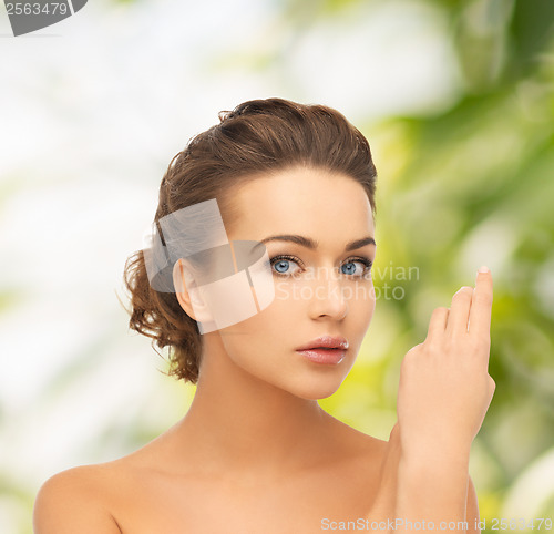 Image of beautiful woman with updo