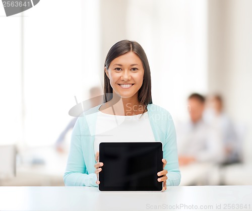 Image of businesswoman or student with tablet pc