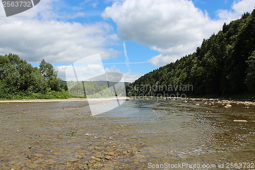 Image of beautiful speed mountainous river