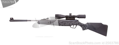 Image of Air rifle isolated over white