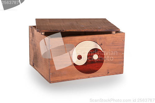 Image of Wooden crate isolated on a white background