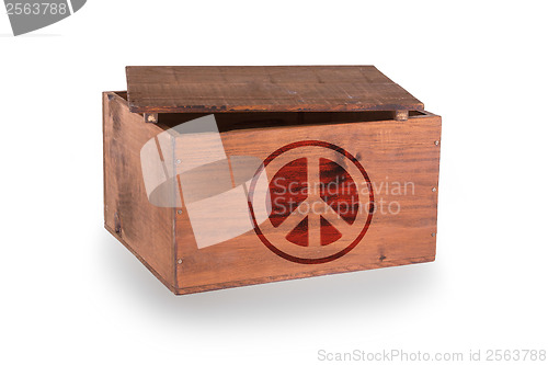 Image of Wooden crate isolated on a white background