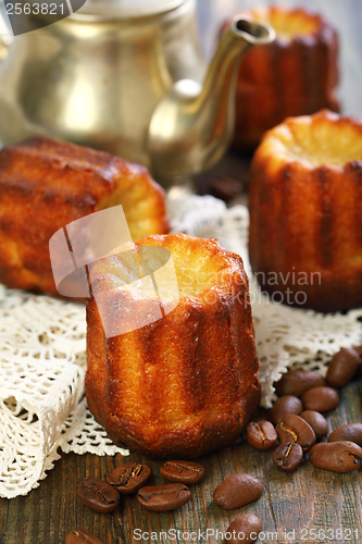 Image of Cannele Bordelais. French small cake.