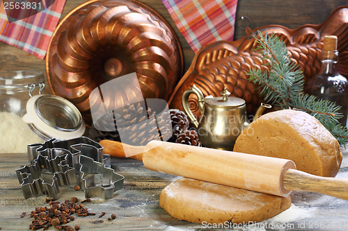 Image of Preparation of Christmas cookies.