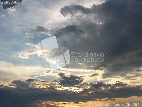 Image of Evening landscape with clouds
