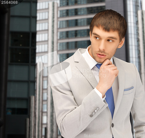 Image of pensive businessman