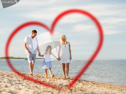 Image of happy family at the seaside
