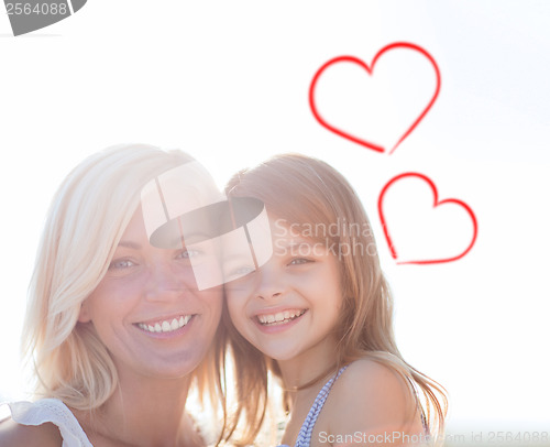 Image of happy mother and child girl