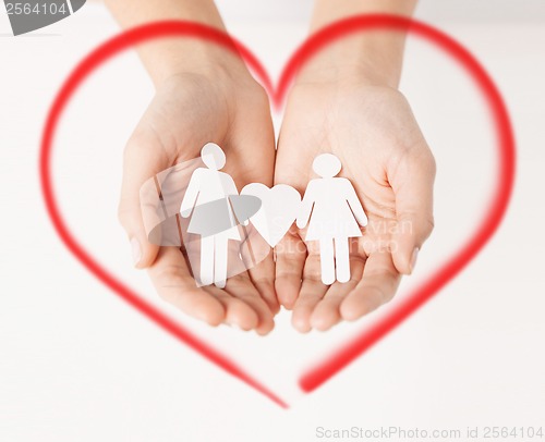 Image of womans hands with paper women