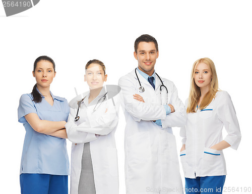 Image of young team or group of doctors
