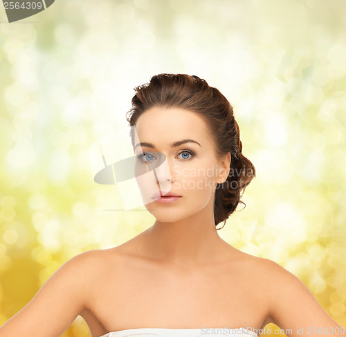 Image of beautiful woman with updo