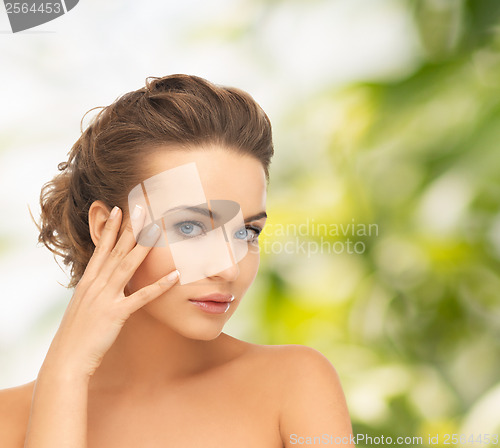 Image of beautiful woman with updo