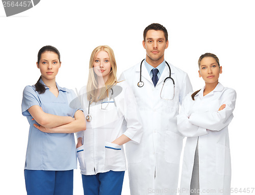 Image of young team or group of doctors