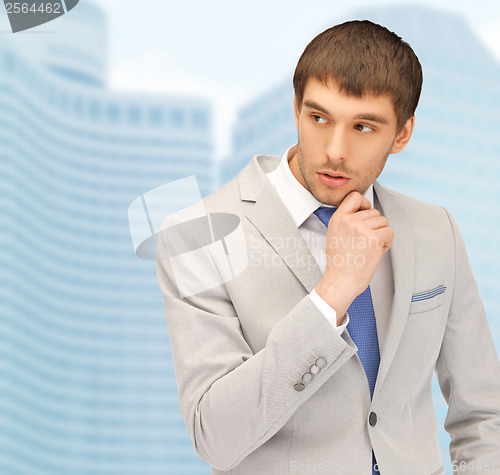 Image of pensive businessman