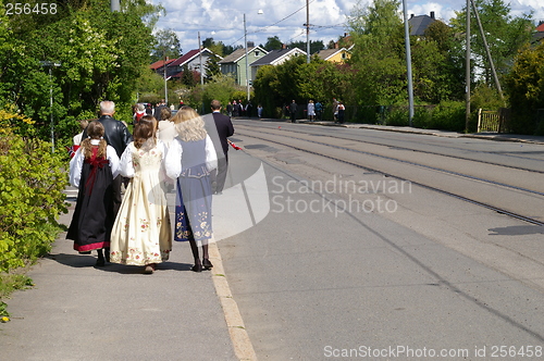 Image of Norwegian national costumes