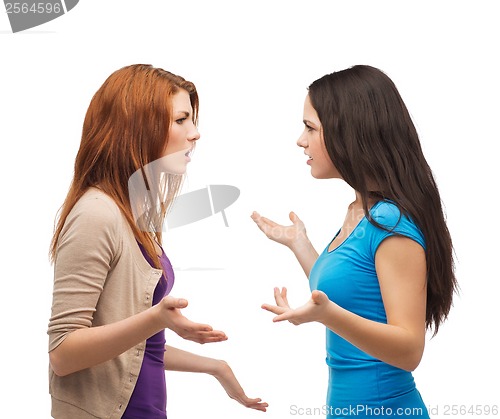 Image of two teenagers having a fight