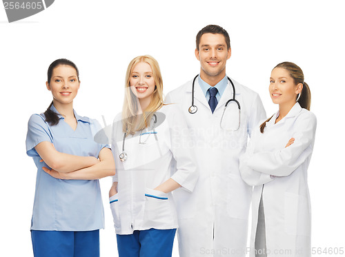 Image of young team or group of doctors