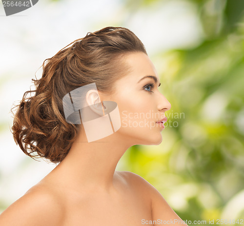 Image of beautiful woman with updo