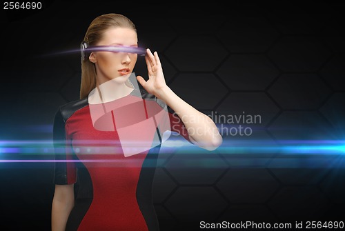 Image of woman with futuristic glasses