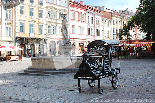 Image of central part of Lvov city