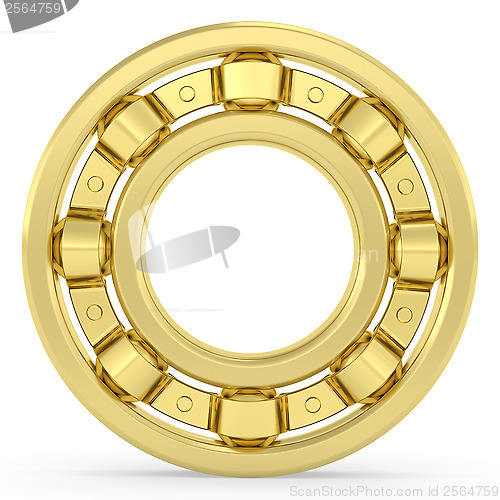 Image of Golden bearing on white background