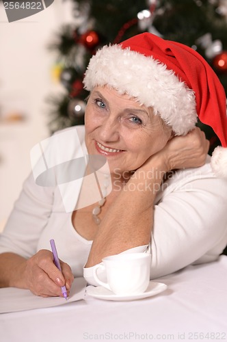 Image of Elderly woman with gift