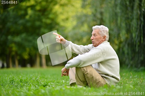 Image of Elderly man in park