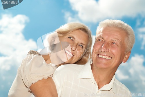 Image of Gorgeous elderly couple went for a walk