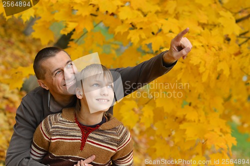 Image of Father and son on a walk