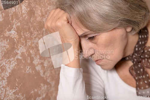 Image of Senior sad woman