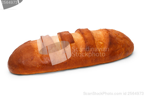 Image of bread long loaf isolated on a white background