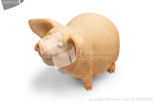 Image of pig figurine isolated on white background