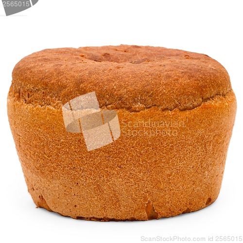 Image of bread round black Russian isolated on white background