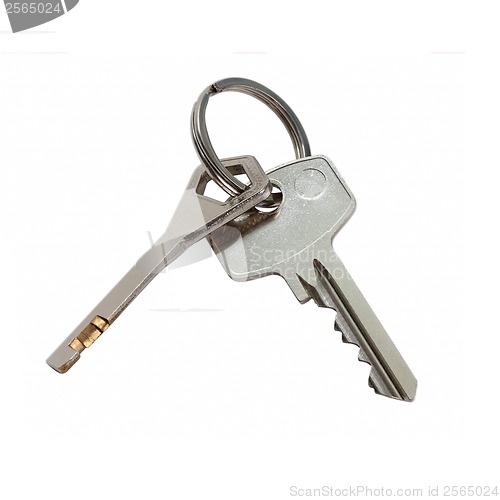 Image of house keys on a white background