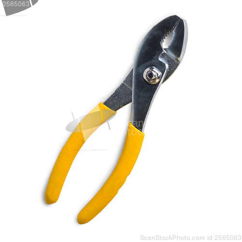 Image of pliers yellow isolated white