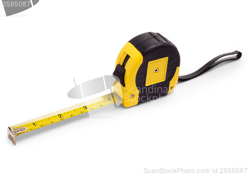 Image of roulette measuring meter  instrument measuring tape isolated