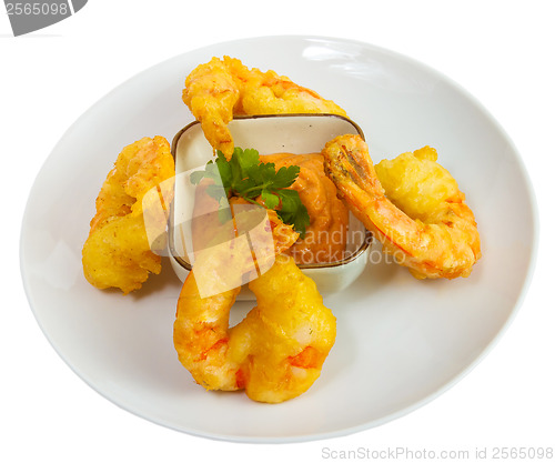 Image of fried shrimp paste isolated on white background clipping path
