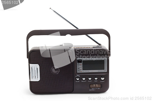 Image of radio portable transistor old tuner fm set isolated