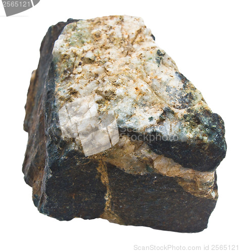 Image of granite gray stone isolated on white background (in my portfolio