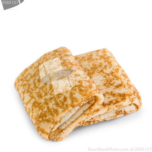 Image of fried pancakes isolated on white background